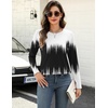 Zeagoo Long Sleeve Shirts for Women Crew Neck Casual Fall Fashion Blouses Basic Tunic Tops Dressy Work Clothes(Black White-jb204)