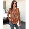 Zeagoo Long Sleeve Shirts for Women Crew Neck Casual Fall Fashion Blouses Basic Tunic Tops Dressy Work Clothes(Multicolor-mz811)