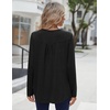 Zeagoo Long Sleeve Shirts for Women Dressy Casual Blouses Loose Tunic Tops(Black)
