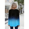 Zeagoo Long Sleeve Shirts for Women Dressy Casual Blouses Loose Tunic Tops(Black Blue-jb207)