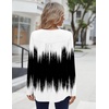 Zeagoo Long Sleeve Shirts for Women Dressy Casual Blouses Loose Tunic Tops(Black White-jb204)