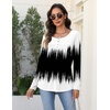 Zeagoo Long Sleeve Shirts for Women Dressy Casual Blouses Loose Tunic Tops(Black White-jb204)