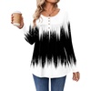 Zeagoo Long Sleeve Shirts for Women Dressy Casual Blouses Loose Tunic Tops(Black White-jb204)