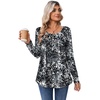 Zeagoo Long Sleeve Shirts for Women Dressy Casual Blouses Loose Tunic Tops(Black-cx273)