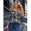 Zeagoo Long Sleeve Shirts for Women Dressy Casual Blouses Loose Tunic Tops(Black-cx273)