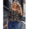 Zeagoo Long Sleeve Shirts for Women Dressy Casual Blouses Loose Tunic Tops(Black-sf209)