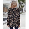 Zeagoo Long Sleeve Shirts for Women Dressy Casual Blouses Loose Tunic Tops(Black-sf209)