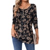 Zeagoo Long Sleeve Shirts for Women Dressy Casual Blouses Loose Tunic Tops(Black-sf209)