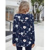 Zeagoo Long Sleeve Shirts for Women Dressy Casual Blouses Loose Tunic Tops(Blue Flower-bf318)