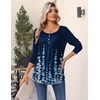 Zeagoo Long Sleeve Shirts for Women Dressy Casual Blouses Loose Tunic Tops(Blue Print-sf119)