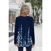 Zeagoo Long Sleeve Shirts for Women Dressy Casual Blouses Loose Tunic Tops(Blue Print-sf119)