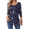Zeagoo Long Sleeve Shirts for Women Dressy Casual Blouses Loose Tunic Tops(Blue-sf180)