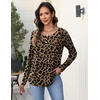 Zeagoo Long Sleeve Shirts for Women Dressy Casual Blouses Loose Tunic Tops(Leopard-an284)