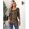 Zeagoo Long Sleeve Shirts for Women Dressy Casual Blouses Loose Tunic Tops(Leopard-an284)