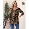 Zeagoo Long Sleeve Shirts for Women Dressy Casual Blouses Loose Tunic Tops(Leopard-an284)