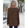 Zeagoo Long Sleeve Shirts for Women Dressy Casual Blouses Loose Tunic Tops(Leopard-an427)