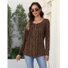 Zeagoo Long Sleeve Shirts for Women Dressy Casual Blouses Loose Tunic Tops(Leopard-an427)