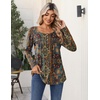 Zeagoo Long Sleeve Shirts for Women Dressy Casual Blouses Loose Tunic Tops(Multicolor-mz721)