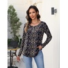 Zeagoo Long Sleeve Shirts for Women Dressy Casual Blouses Loose Tunic Tops(Multicolor-mz869)