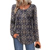 Zeagoo Long Sleeve Shirts for Women Dressy Casual Blouses Loose Tunic Tops(Multicolor-mz869)