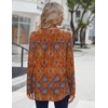 Zeagoo Long Sleeve Shirts for Women Dressy Casual Blouses Loose Tunic Tops(Orange-mz836)