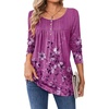 Zeagoo Long Sleeve Shirts for Women Dressy Casual Blouses Loose Tunic Tops(Purple-sf219)