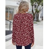 Zeagoo Long Sleeve Shirts for Women Dressy Casual Blouses Loose Tunic Tops(Wine Red-bf321)