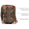 Zeagoo Long Sleeve Shirts for Women Henley T Shirts Loose Fit Tunics Dressy Casual Work Blouses Fall Fashion Tops(Brown Boho)