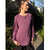 Zeagoo Long Sleeve Shirts for Women Henley T Shirts Loose Fit Tunics Dressy Casual Work Blouses Fall Fashion Tops(Purple)