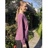 Zeagoo Long Sleeve Shirts for Women Henley T Shirts Loose Fit Tunics Dressy Casual Work Blouses Fall Fashion Tops(Purple)