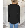 Zeagoo Women Long Sleeve Tops Dressy Casual V Neck Shirt Fall Work Blouse(Black)