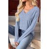 Zeagoo Women Long Sleeve Tops Dressy Casual V Neck Shirt Fall Work Blouse(Blue Striped-tz273)
