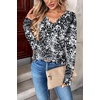 Zeagoo Women Long Sleeve Tops Dressy Casual V Neck Shirt Fall Work Blouse(Cx273)