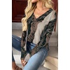 Zeagoo Women Long Sleeve Tops Dressy Casual V Neck Shirt Fall Work Blouse(Multicolor-cx278)