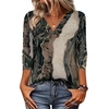 Zeagoo Women Long Sleeve Tops Dressy Casual V Neck Shirt Fall Work Blouse(Multicolor-cx278)