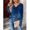 Zeagoo Women Long Sleeve Tops Dressy Casual V Neck Shirt Fall Work Blouse(Mz712)