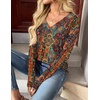 Zeagoo Women Long Sleeve Tops Dressy Casual V Neck Shirt Fall Work Blouse(Mz721)