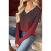 Zeagoo Women Long Sleeve Tops Dressy Casual V Neck Shirt Fall Work Blouse(Mz838)