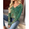 Zeagoo Women Long Sleeve Tops Dressy Casual V Neck Shirt Fall Work Blouse(Mz839)