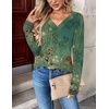 Zeagoo Women Long Sleeve Tops Dressy Casual V Neck Shirt Fall Work Blouse(Mz839)
