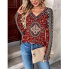 Zeagoo Women Long Sleeve Tops Dressy Casual V Neck Shirt Fall Work Blouse(Mz870)