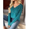 Zeagoo Women Long Sleeve Tops Dressy Casual V Neck Shirt Fall Work Blouse(Xh363)