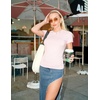 Zeagoo Women Short Sleeve T Shirts Fitted Summer Tops Stretchy Basic Tee(Short Sleeve Pink)