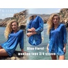 Zeagoo Womens 3/4 Length Sleeve Tops V Neck Tunic Dressy Casual Blouse(Blue Floral)