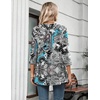 Zeagoo Womens 3/4 Length Sleeve Tops V Neck Tunic Dressy Casual Blouse(Boho Mz906)
