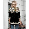 Zeagoo Womens 3/4 Length Sleeve Tops V Neck Tunic Dressy Casual Blouse(Floral Black)
