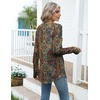 Zeagoo Women’s Casual Long Sleeve Shirts Crew Neck Round Loose Tunic Tops(Boho)