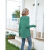 Zeagoo Women’s Casual Long Sleeve Shirts Crew Neck Round Loose Tunic Tops(Green)