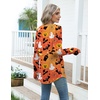 Zeagoo Women’s Casual Long Sleeve Shirts Crew Neck Round Loose Tunic Tops(Halloween Bats)