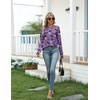 Zeagoo Women’s Casual Long Sleeve Shirts Crew Neck Round Loose Tunic Tops(Halloween Purple)